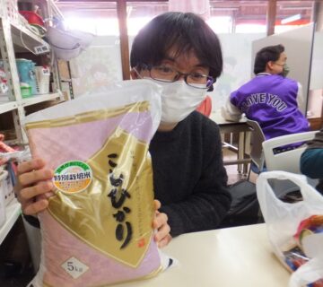 福田さんは特賞のお米５Ｋが当たりましたね。