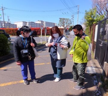 今日の上北台団地は職員1名とご利用者２名で行います。